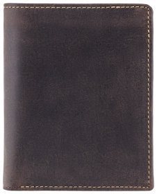 Коричневое мужское вертикальное портмоне из винтажной кожи Visconti Rifle 70671