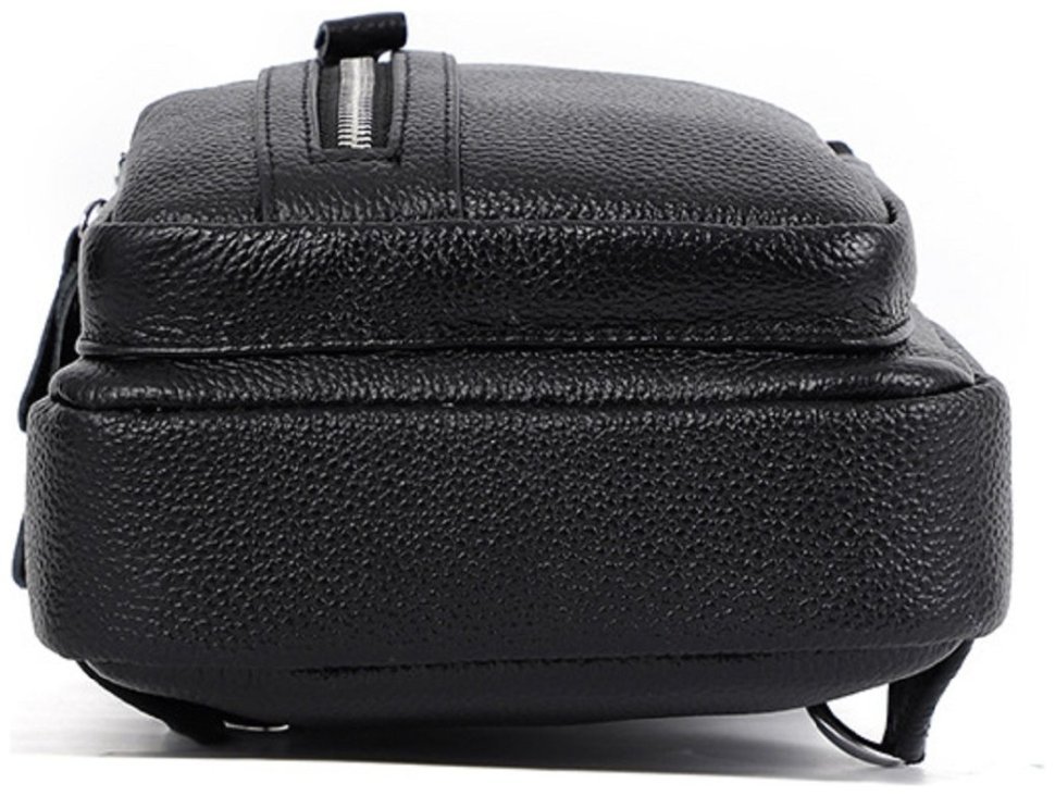Мужская сумка рюкзак из натуральной кожи черного цвета Tiding Bag 90771 modnotak фото №8
