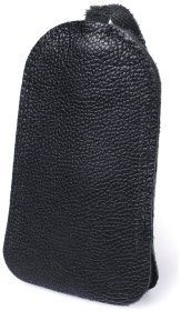 Кожаная ключница черного цвета Shvigel 90971