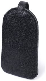 Кожаная ключница черного цвета Shvigel 90971