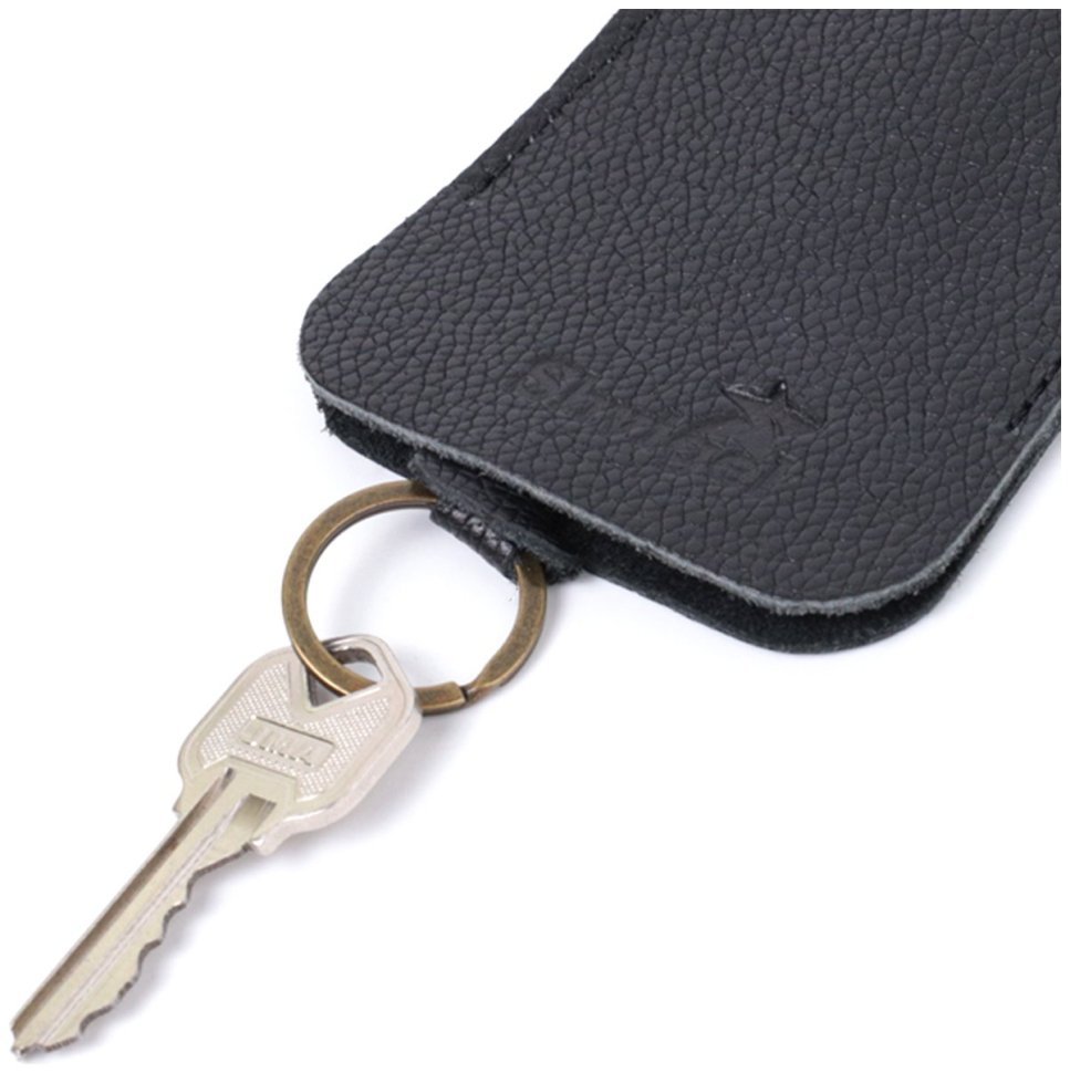 Кожаная ключница черного цвета Shvigel 90971 modnotak фото №6