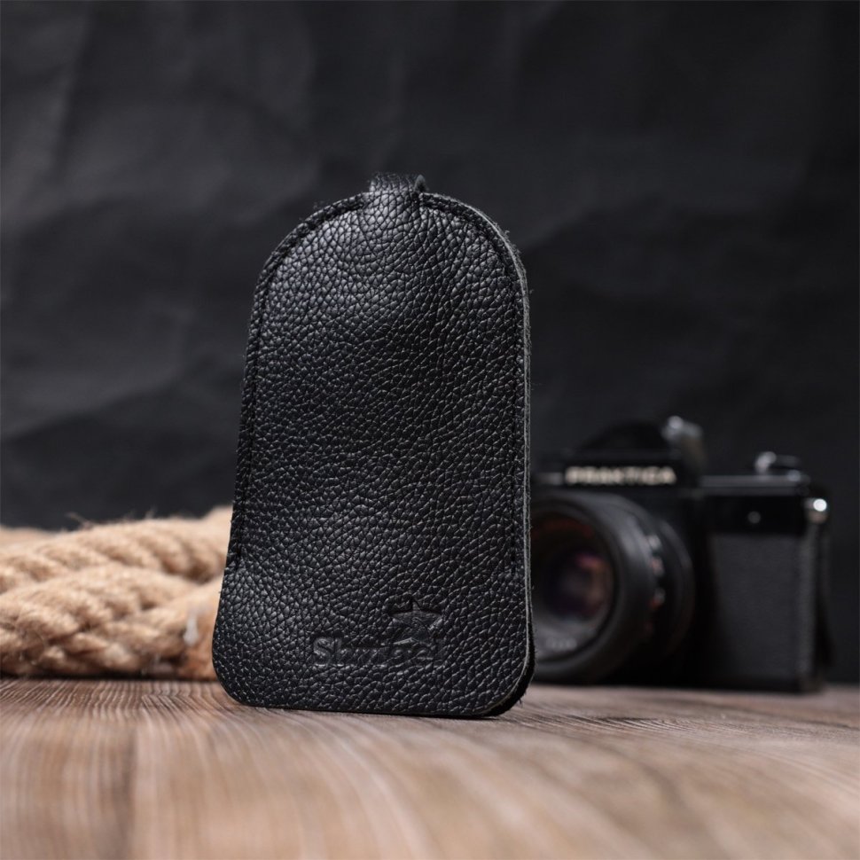 Кожаная ключница черного цвета Shvigel 90971 modnotak фото №7