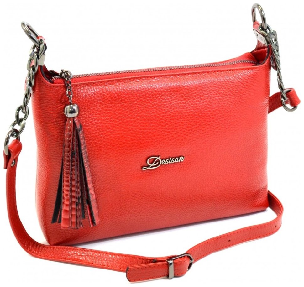 Стильная женская сумка из натуральной фактурной кожи Desisan 81071 modnotak фото №6