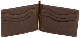 Мужской винтажный зажим темно-коричневого цвета ST Leather (16821)