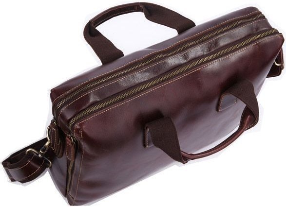Ділова чоловіча сумка з натуральної шкіри лаконічного дизайну VINTAGE STYLE (14073)