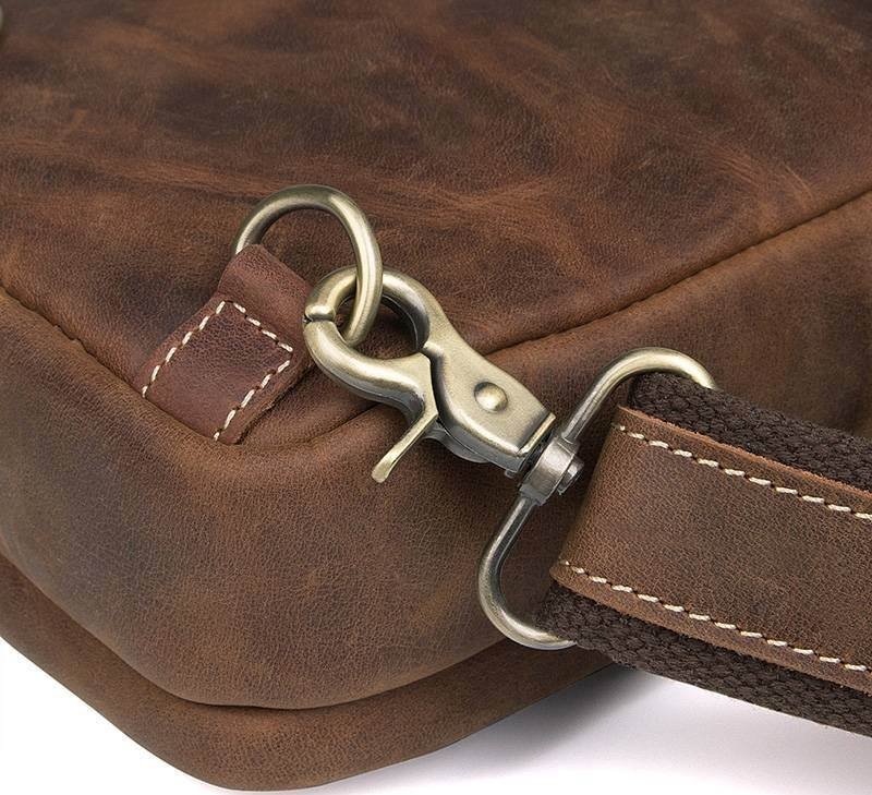 Вінтажна сумка-рюкзак з натуральної шкіри коричневого кольору VINTAGE STYLE (14519)