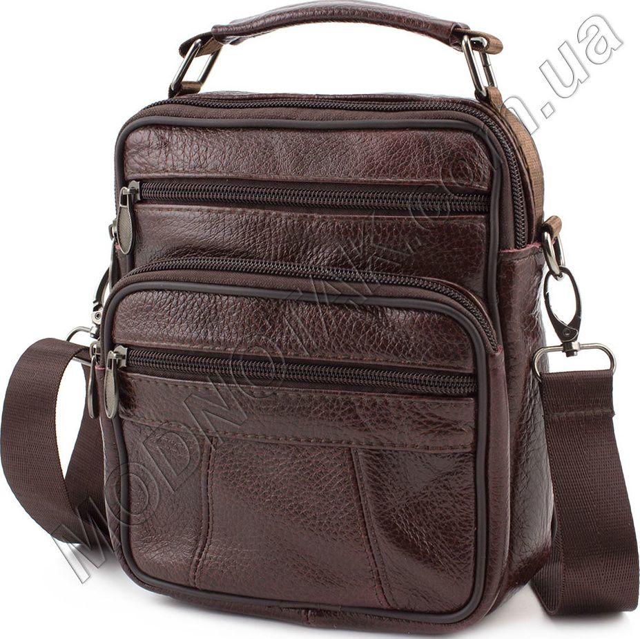 Чоловіча недорога сумочка з натуральної шкіри Leather Collection (10177)