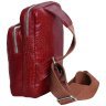 Кожаная мужская слинг-сумка из кожи с тиснением под крокодила на 2 отделения Vip Collection 102371 цвета бургунди фото №3 Кожаная мужская слинг-сумка из кожи с тиснением под крокодила на 2 отделения Vip Collection 102371 цвета бургунди modnotak фото - 3