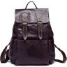 Удобный повседневный кожаный рюкзак с клапаном VINTAGE STYLE (14874) - 1