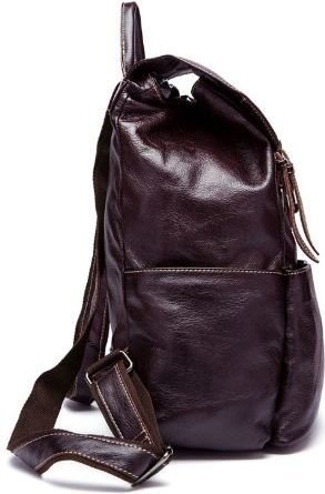 Удобный повседневный кожаный рюкзак с клапаном VINTAGE STYLE (14874)