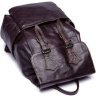 Удобный повседневный кожаный рюкзак с клапаном VINTAGE STYLE (14874) - 5