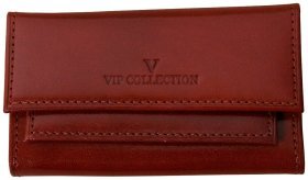 Шкіряна ключниця Newport коньячного кольору Vip Collection 102571 (на кнопці)