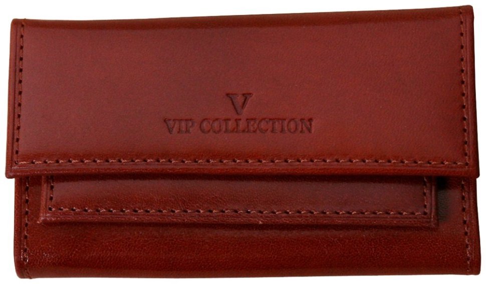 Кожаная ключниця Newport коньячного цвета Vip Collection 102571 (на кнопке) modnotak фото №2