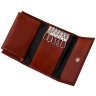 Кожаная ключниця Newport коньячного цвета Vip Collection 102571 (на кнопке) modnotak фото - 5