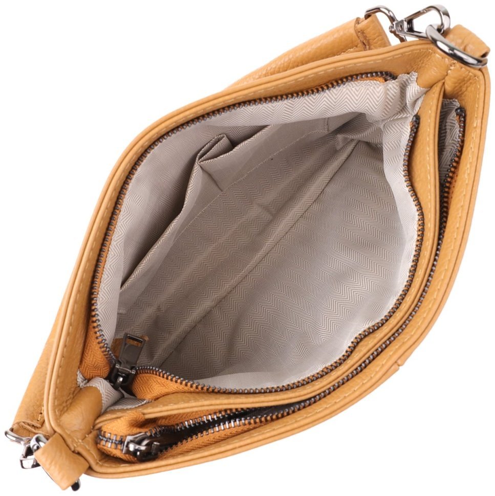 Жіноча повсякденна шкіряна сумка рудого кольору Vintage 103171 modnotak фото №7