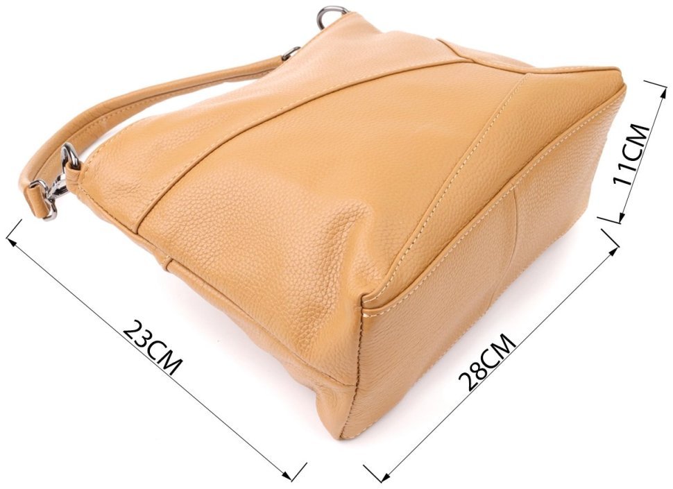 Жіноча повсякденна шкіряна сумка рудого кольору Vintage 103171 modnotak фото №11