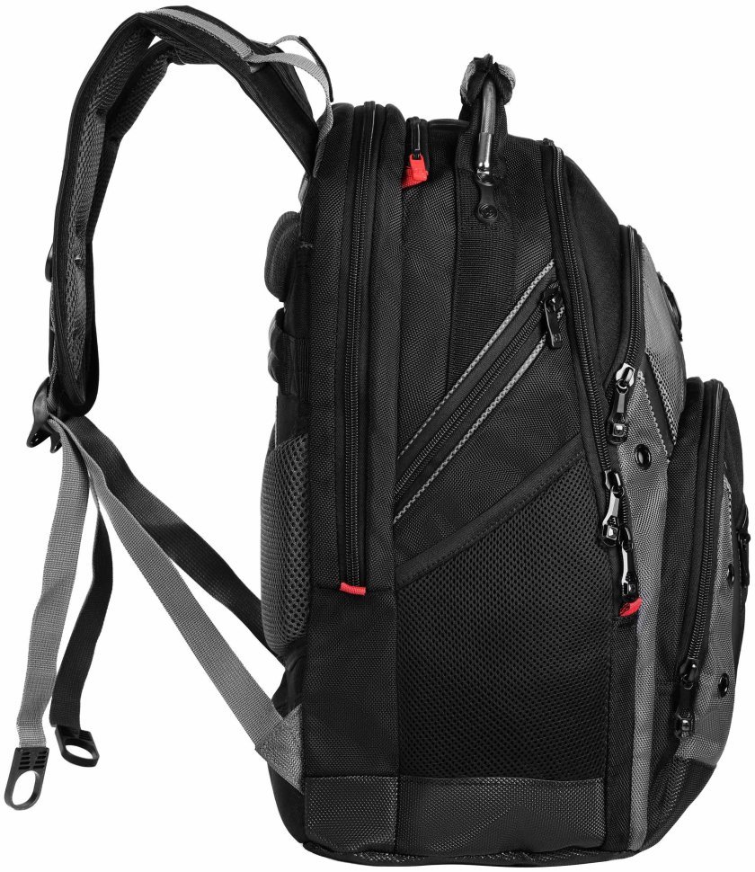 Городской вместительный рюкзак с отдельным кармашком для ноутбука до 16" черно-серого цвета Wenger Synergy 103471 modnotak фото №4