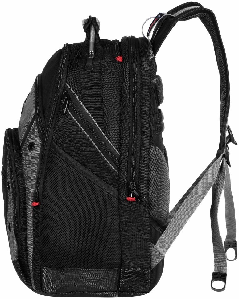 Городской вместительный рюкзак с отдельным кармашком для ноутбука до 16" черно-серого цвета Wenger Synergy 103471 modnotak фото №5