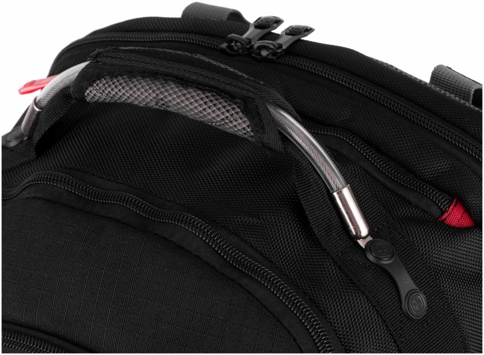 Городской вместительный рюкзак с отдельным кармашком для ноутбука до 16" черно-серого цвета Wenger Synergy 103471 modnotak фото №9