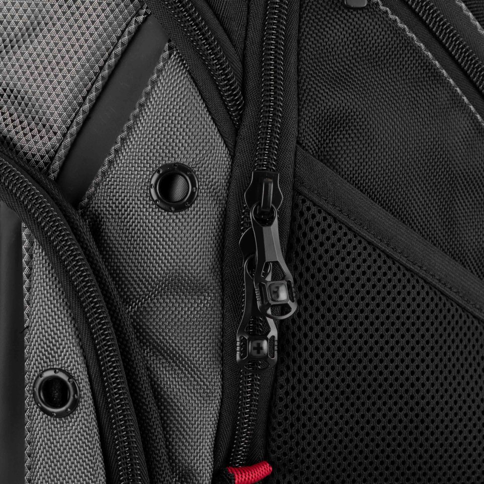 Городской вместительный рюкзак с отдельным кармашком для ноутбука до 16" черно-серого цвета Wenger Synergy 103471 modnotak фото №10