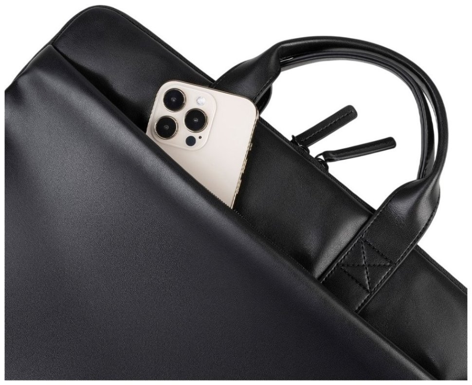 Стильная нейлоновая сумка для ноутбука до 16" с плечевым ремнем Tucano Isotta черного цвета 103571 фото №4 Стильная нейлоновая сумка для ноутбука до 16" с плечевым ремнем Tucano Isotta черного цвета 103571 modnotak фото №4