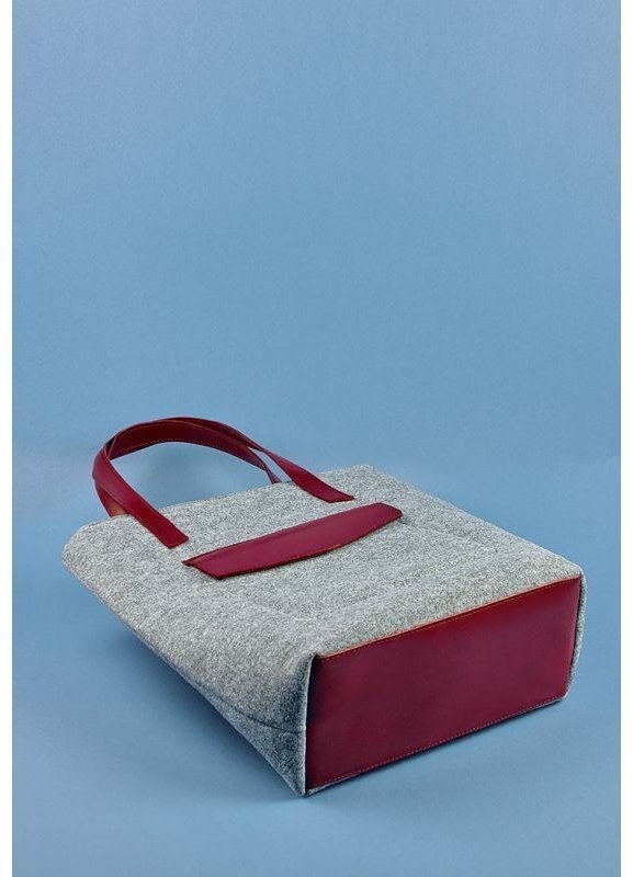 Фетровий жіноча сумка шоппер з шкіряними вставками BlankNote D.D. (12672)