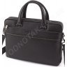 Классическая мужская кожаная сумка под формат документов размером с А4 H.T Leather (10346) - 3