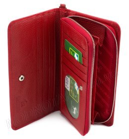 Жіночий гаманець на блискавки повністю шкіряний Marco Coverna (17513)