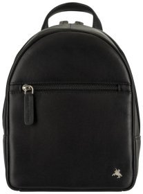 Повсякденний жіночий рюкзак з натуральної гладкої шкіри чорного кольору Visconti Molly 93771