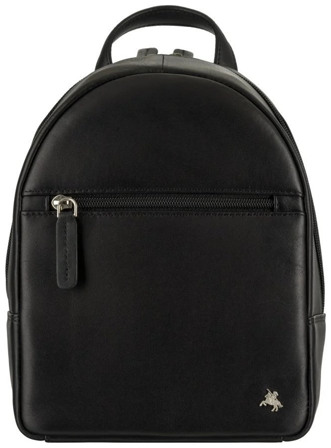 Повседневный женский рюкзак из натуральной гладкой кожи черного цвета Visconti Molly 93771 modnotak фото №1