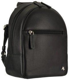 Повсякденний жіночий рюкзак з натуральної гладкої шкіри чорного кольору Visconti Molly 93771