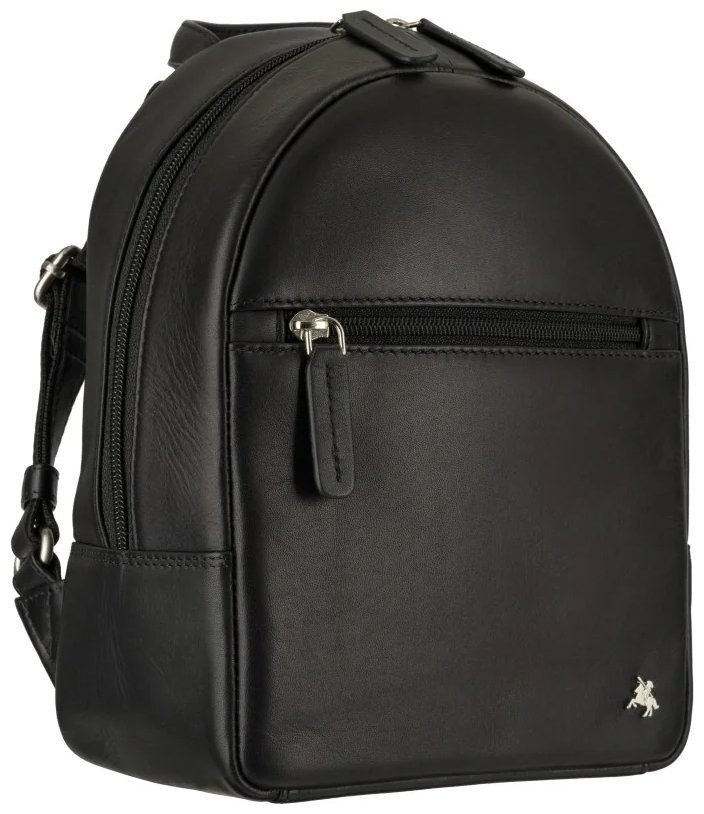 Повседневный женский рюкзак из натуральной гладкой кожи черного цвета Visconti Molly 93771 modnotak фото №2