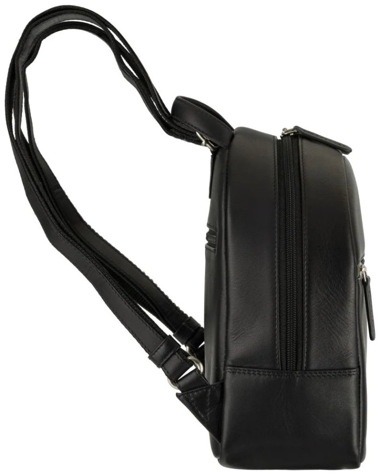 Повседневный женский рюкзак из натуральной гладкой кожи черного цвета Visconti Molly 93771 modnotak фото №3