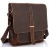 Мужская коричневая сумка на плечо из натуральной кожи под винтаж Tiding Bag (15861) фото №1 Мужская коричневая сумка на плечо из натуральной кожи под винтаж Tiding Bag (15861) modnotak фото - 1