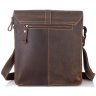 Мужская коричневая сумка на плечо из натуральной кожи под винтаж Tiding Bag (15861) фото №3 Мужская коричневая сумка на плечо из натуральной кожи под винтаж Tiding Bag (15861) modnotak фото - 3
