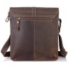 Мужская коричневая сумка на плечо из натуральной кожи под винтаж Tiding Bag (15861) - 3