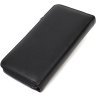 Класичний гаманець чорного кольору з натуральної гладкої шкіри на блискавці BOND (2422054) - 2