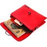 Удобная красная женская сумка на плечо из натуральной кожи KARYA (2420857) - 7