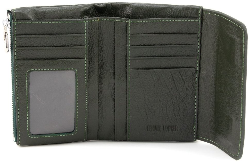 Кожаное женское портмоне зеленого цвета ST Leather 94571 modnotak фото №2