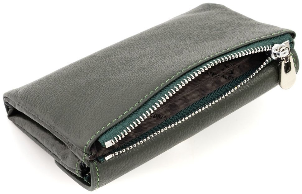 Кожаное женское портмоне зеленого цвета ST Leather 94571 modnotak фото №5