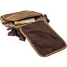 Універсальна текстильна сумка коричневого кольору на два відділення Vintage (20200) - 4