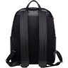 Вместительный кожаный рюкзак черного цвета на змейке Tiding Bag (21245) - 3