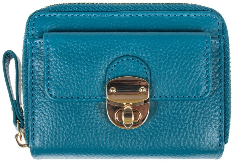 Женский кожаный кошелек с монетницей и RFID-защитой Ashwood Y50 синего цвета 95471 фото №1 Женский кожаный кошелек с монетницей и RFID-защитой Ashwood Y50 синего цвета 95471 modnotak фото №1