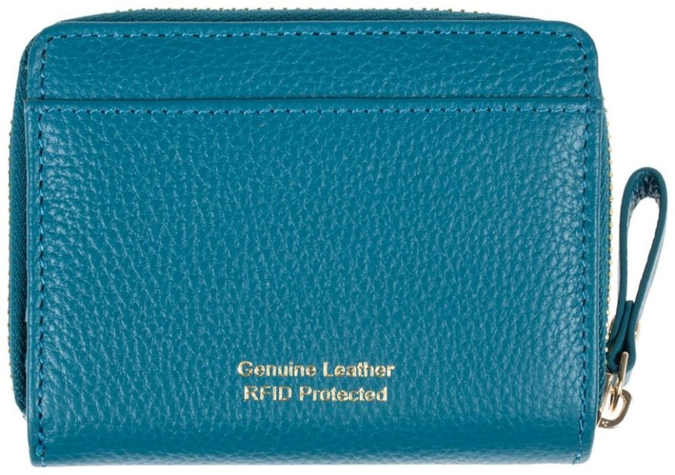 Женский кожаный кошелек с монетницей и RFID-защитой Ashwood Y50 синего цвета 95471 фото №2 Женский кожаный кошелек с монетницей и RFID-защитой Ashwood Y50 синего цвета 95471 modnotak фото №2