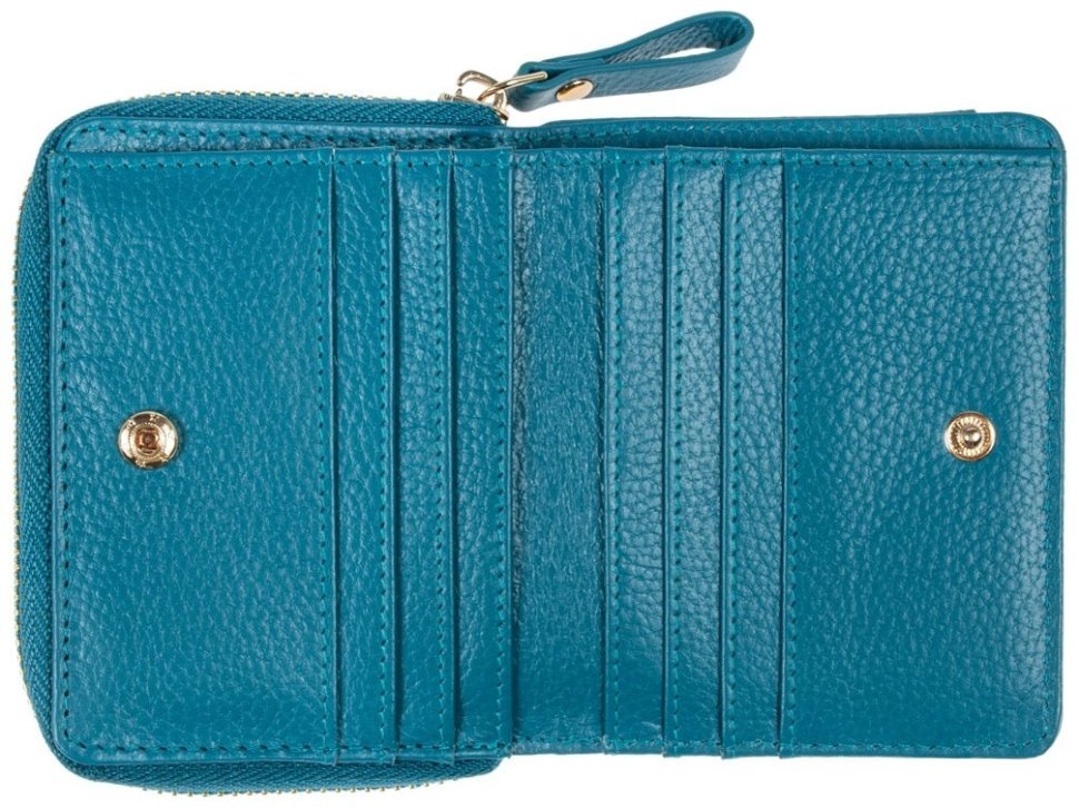 Женский кожаный кошелек с монетницей и RFID-защитой Ashwood Y50 синего цвета 95471 фото №3 Женский кожаный кошелек с монетницей и RFID-защитой Ashwood Y50 синего цвета 95471 modnotak фото №3