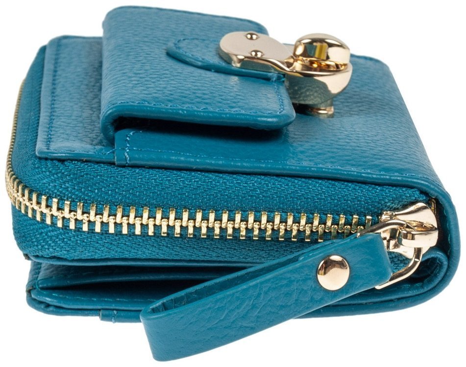 Женский кожаный кошелек с монетницей и RFID-защитой Ashwood Y50 синего цвета 95471 фото №6 Женский кожаный кошелек с монетницей и RFID-защитой Ashwood Y50 синего цвета 95471 modnotak фото №6