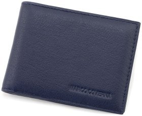 Синяя обложка для документов из кожи Marco Coverna (17969)