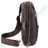 Удобный кожаный рюкзак коричневого цвета HT Leather (11638) - 3