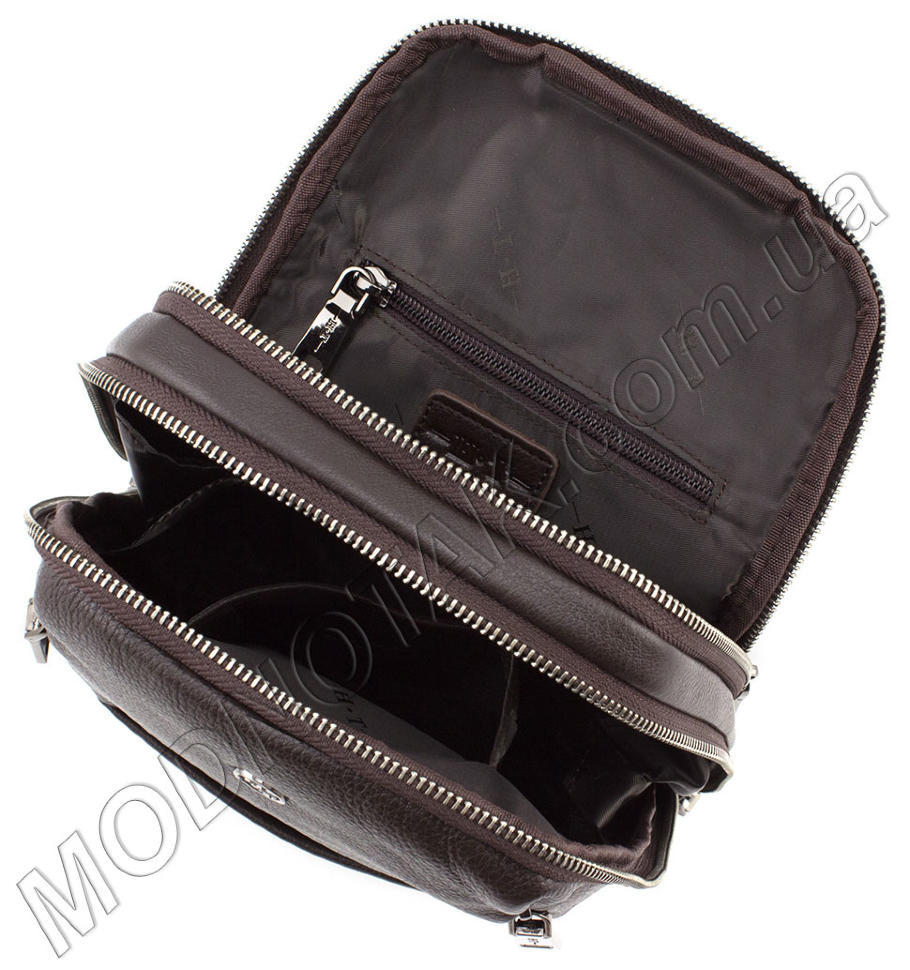 Зручний шкіряний рюкзак коричневого кольору HT Leather (11638)