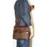 Кожаная мужская сумка коричневого цвета VATTO (11912) - 2
